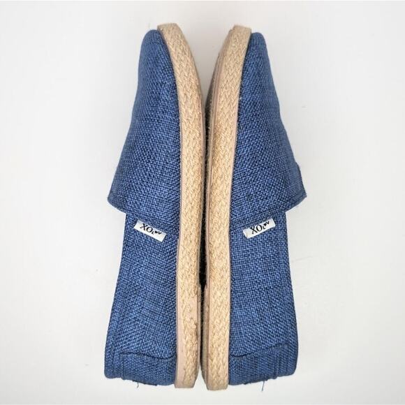 XO LOV blue woven espadrilles loafers slip on size 10 - Picture 4 of 9